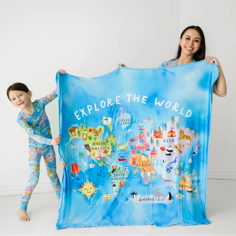 Little Sleepies: Brand New - Around the World Large Cloud Blanket